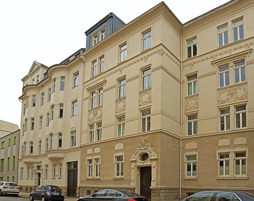 Modernes Backstein-Mehrfamilienhaus in Leipzig